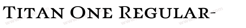 Titan One Regular字体转换